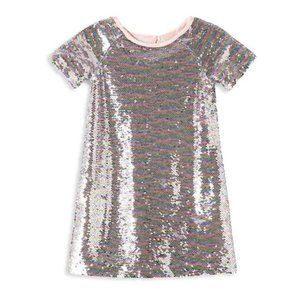 Peek Dress Sequin Bianca Girl Flip Mermaid Pink Spring Formal Short Sleeve 10